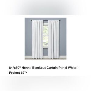 Project 62 Henna White Blackout Curtain - 4 Panels - 84” x 50” per panel